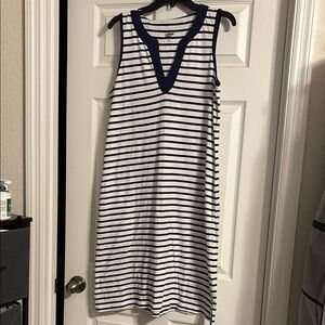 Lands' End Striped Sleeveless Dress